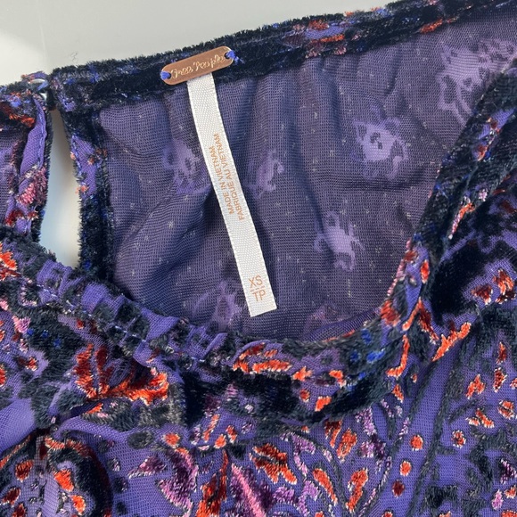 Free People Mirror Mirror Velvet Mini Dress S61-34 - Picture 4 of 6